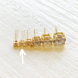 Sterling Silver 3mm Yellow CZ Studs