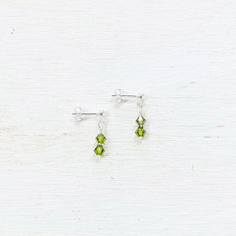 Sterling Silver Children’s Green Earrings