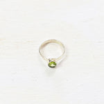 Sterling Silver August Peridot Ring