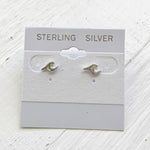 Sterling Silver Stud Wave Earrings