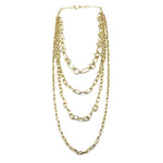 Anju Gold Chain Link 4 Layer Necklace