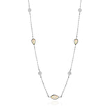 Silver Opal Mineral Glow Necklace