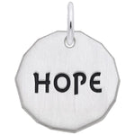 Sterling Silver Hope Tag Charm