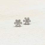 Sterling Silver Snowflake Stud Earrings