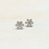 Sterling Silver Snowflake Stud Earrings
