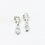 Fashion Clear Stone Link Dangle Earrings