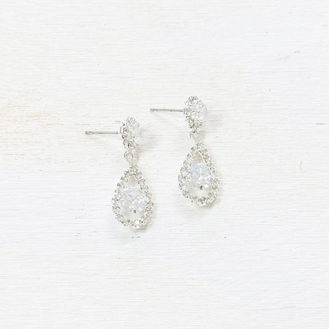 Fashion Teardrop Rhinestone Dangle Earrings