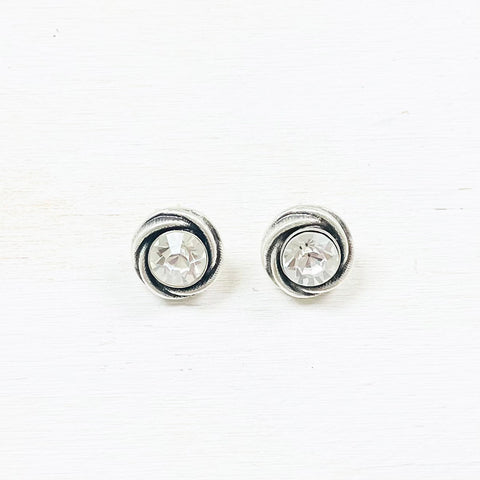 Fashion Clear Stone Stud Earrings