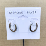 Sterling Silver CZ Huggie Hoops