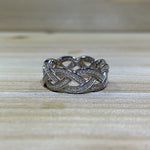 Sterling Silver Braided CZ Ring