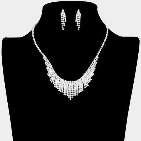 Fashion Rhinestone Collar Necklace Set