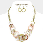 Fashion Tri Tone Necklace Set