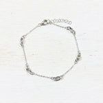Sterling Silver CZ Small Links Bracelet