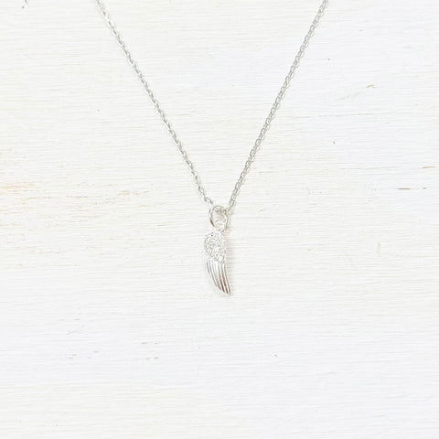 Sterling Silver Angel Wing Necklace