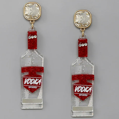 Fashion Red Vodka Earrings