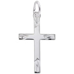 Sterling Silver Medium Flared Ends Cross Charm