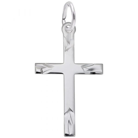 Sterling Silver Medium Flared Ends Cross Charm