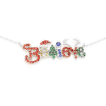 Fashion CZ Believe Christmas Necklace