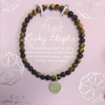 Lucky Elephant Tigers Eye Stretch Bracelet