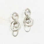 Fashion Silver Tone Multi Dangle Earrings