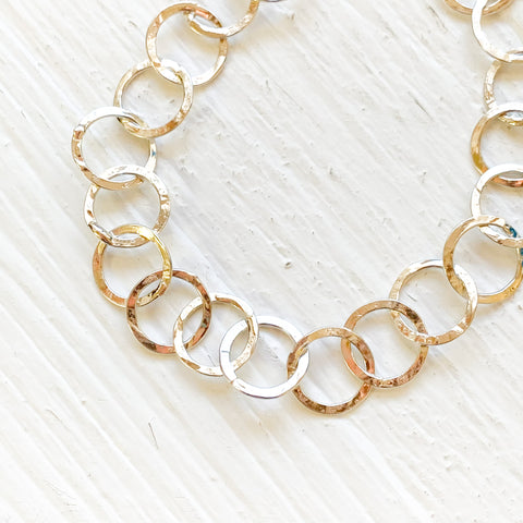 Estate Sterling Silver Circle Link Bracelet