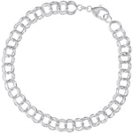 Sterling Silver Classic double curb 8” bracelet