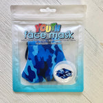Youth Blue Camo Face Mask