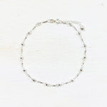 Sterling Silver Disco Ball Anklet