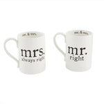 Mr. and Mrs. Coffee Mug Set