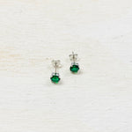 SS May Birthstone Stud Earrings