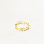 Sterling Silver Gold Plated Hearts Ring