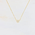 Sterling Silver w/ Gold Plate Mini Snowflake Necklace