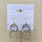 Silver Tone Double Circle Dangle