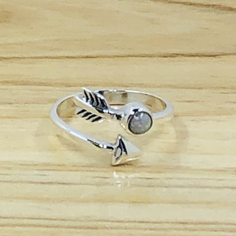 Sterling Silver Adjustable Arrow Ring