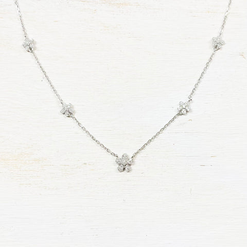 Sterling Silver Flower Necklace