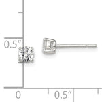 Sterling Silver CZ 4mm Studs
