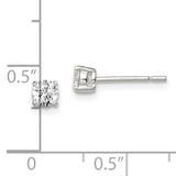 Sterling Silver CZ 4mm Studs