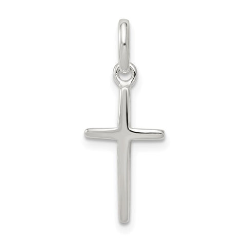 Sterling Silver Thin Cross Pendant Necklace