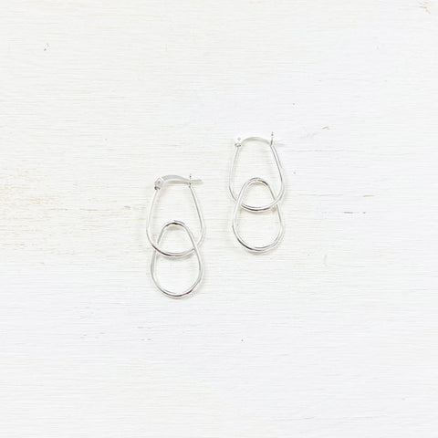 Sterling Silver Double Hoop Earrings
