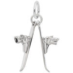 Sterling Silver Skis Charm