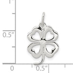 Sterling Silver 4 Leaf Clover Charm Necklace