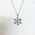 SS CZ Snowflake Necklace