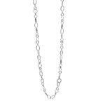 Fashion Silver Tone Long Link Necklace