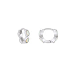 Louisa Small Huggy Earrings with Opal Accents