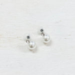 Fashion Pearl With Rhinestone Stud Earrings