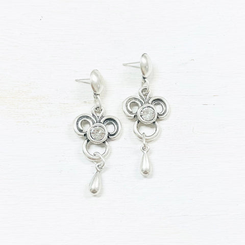 Fashion Silver Tone Dangle Earrings