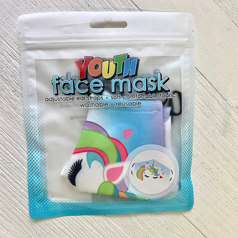 Youth Unicorn Face Mask