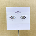 Silver Tone Evil Eye Fashion Studs