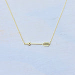 Gold-Tone Sterling Silver Arrow Necklace