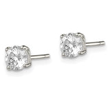 Sterling Silver CZ 5mm Studs